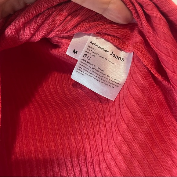 Reformation Jeans Bardot Ribbed Knit Top - Picture 5 of 5